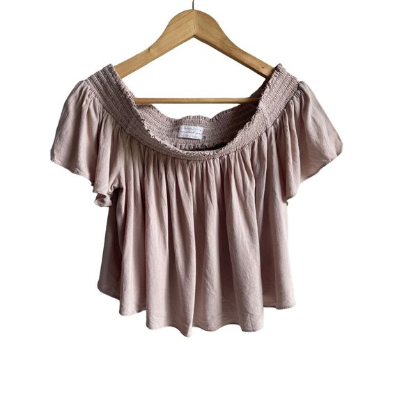 Mustard Seed Tops Mustard Seed Sz Medium Cropped Off The Shoulder